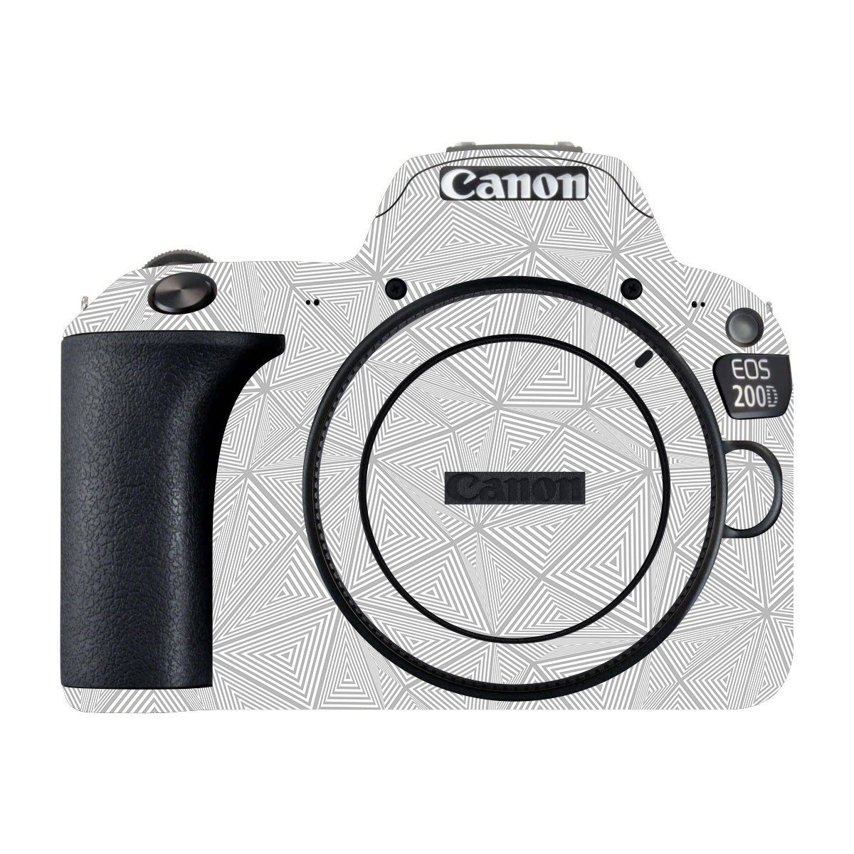 Textured Silver Prism Geometric Canon EOS 200D Camera Skin
