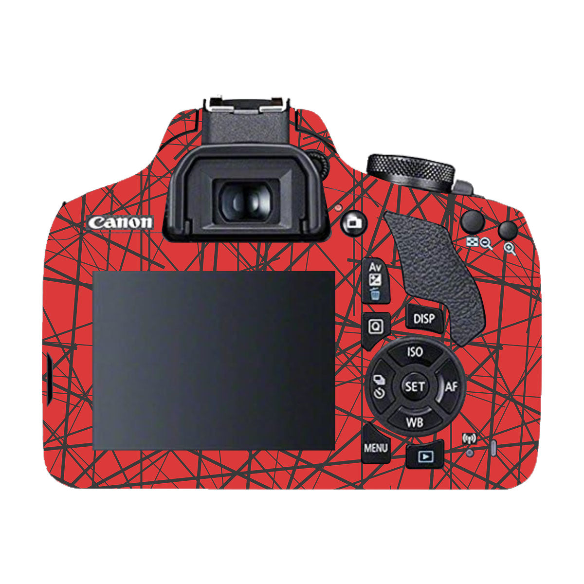 Textured Red Chaos Line Canon EOS 200D Camera Skin