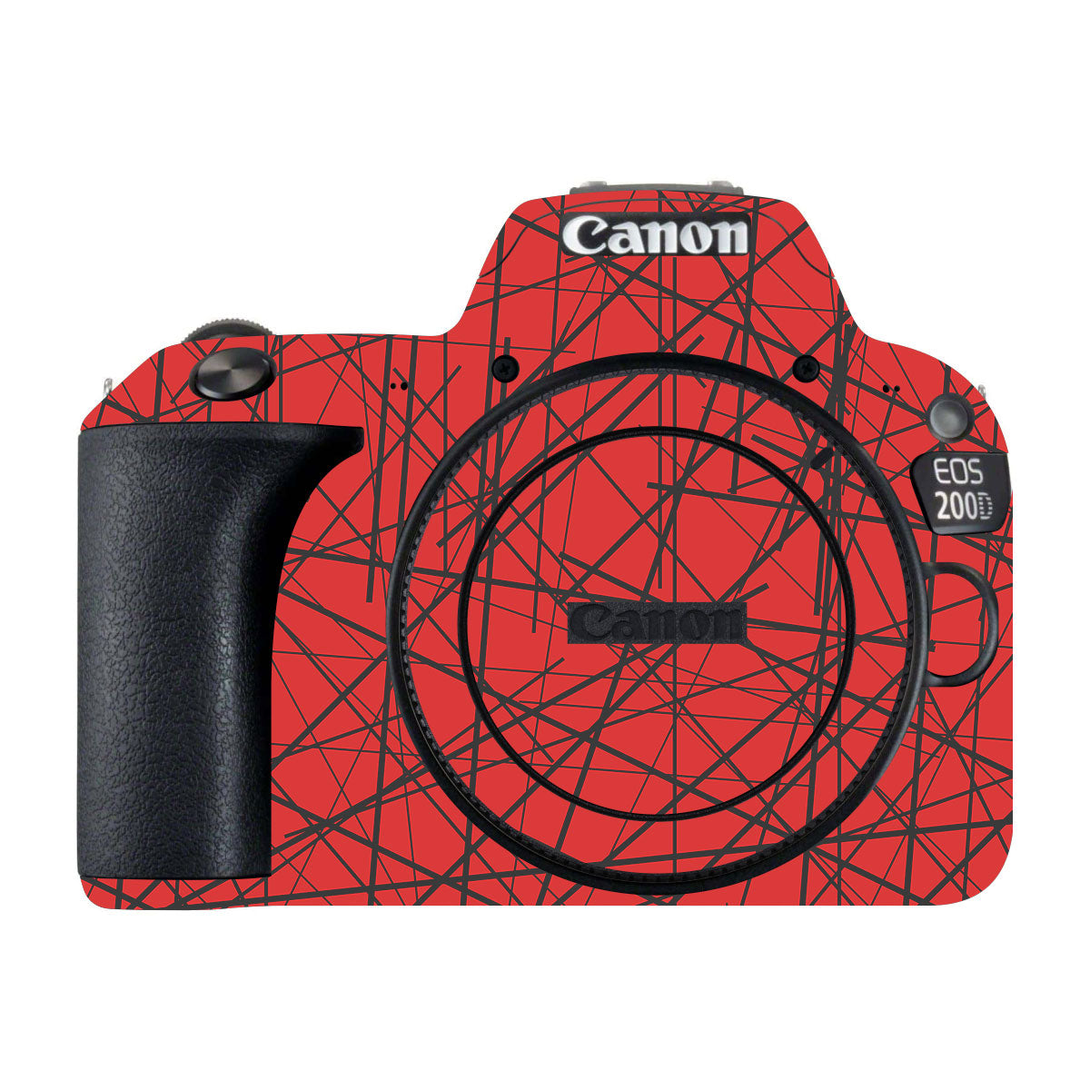 Textured Red Chaos Line Canon EOS 200D Camera Skin