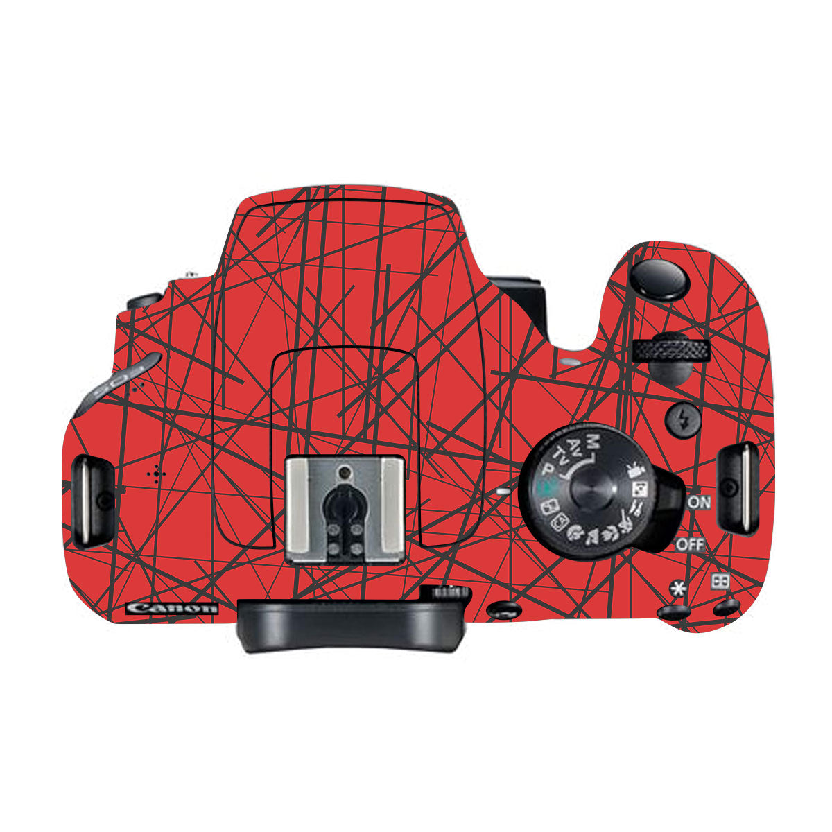 Textured Red Chaos Line Canon EOS 200D Camera Skin