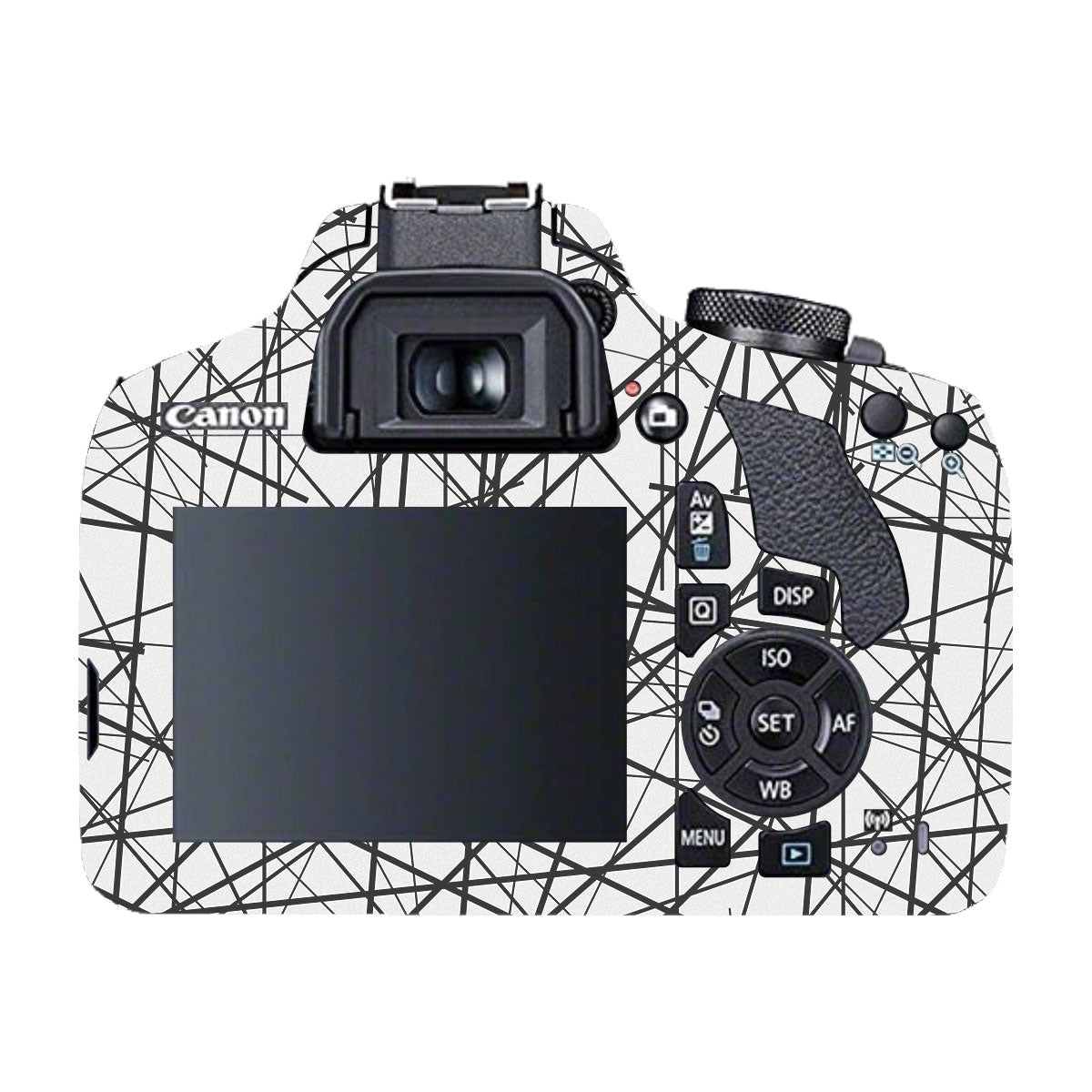 Textured Electric Blue Chaos Canon EOS 200D Camera Skin