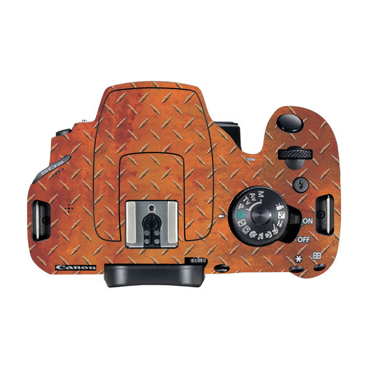 Textured Metallic Steel Grain Canon EOS 200D Camera Skin