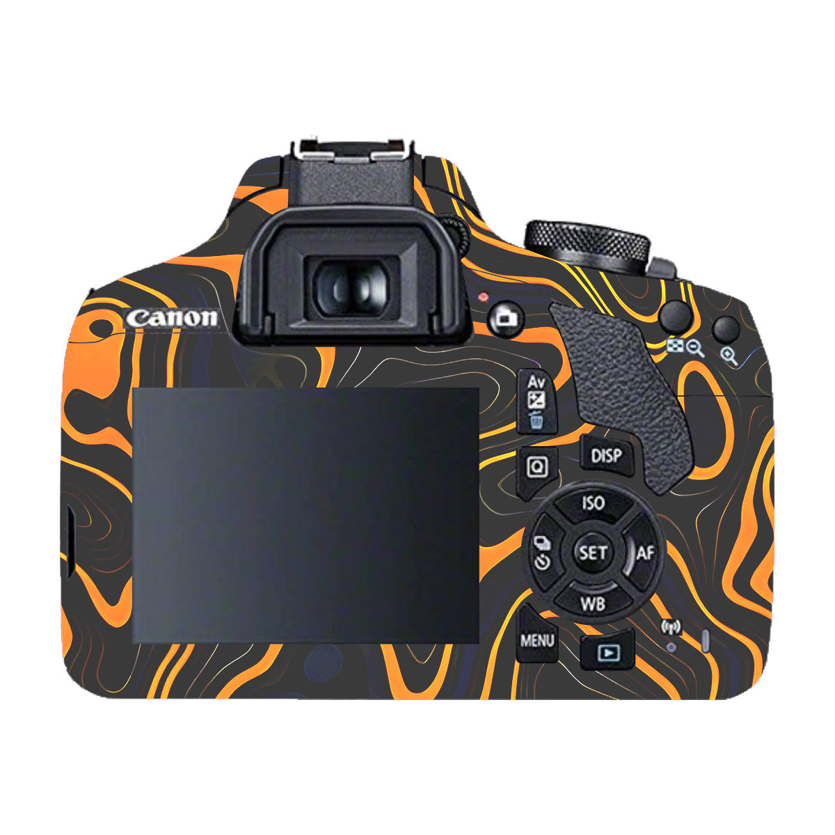 Amber Topographic Waves Canon EOS 200D Camera Skins
