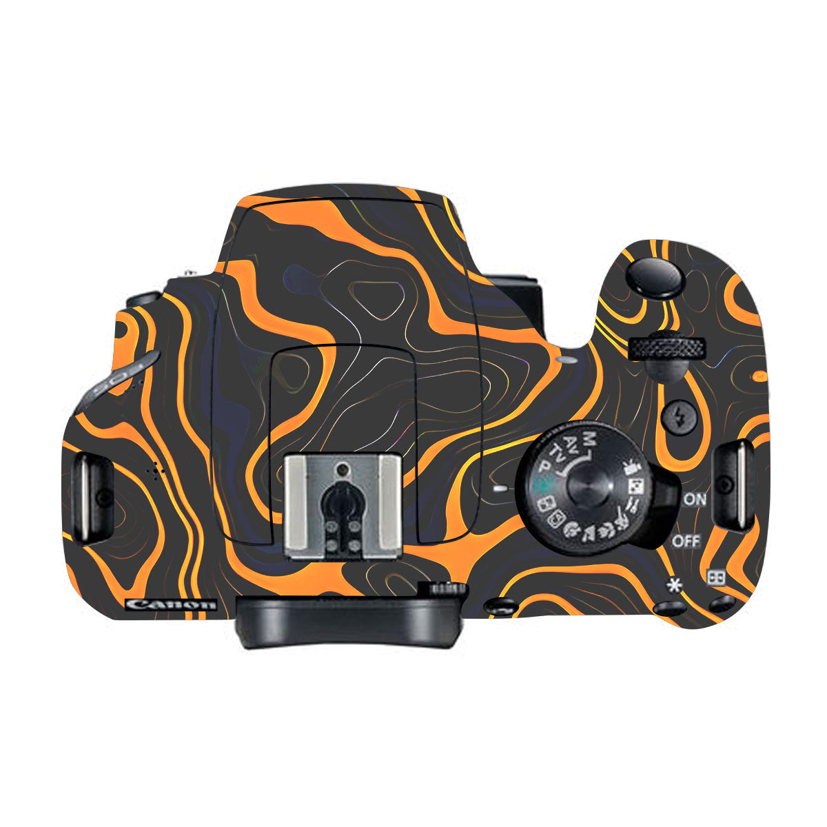 Amber Topographic Waves Canon EOS 200D Camera Skins