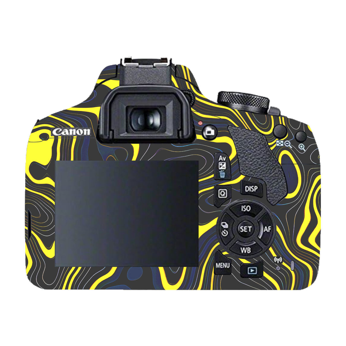 Neon Lava Contours Canon EOS 200D Camera Skins