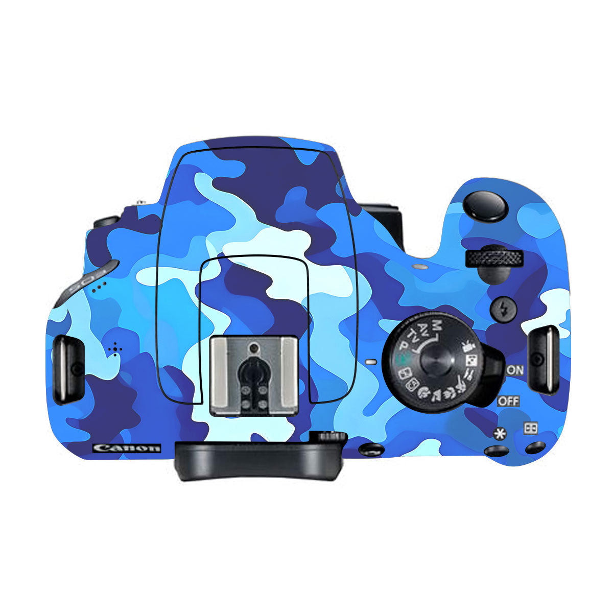 Arctic Blue Camo Pattern Canon EOS 200D Camera Skins