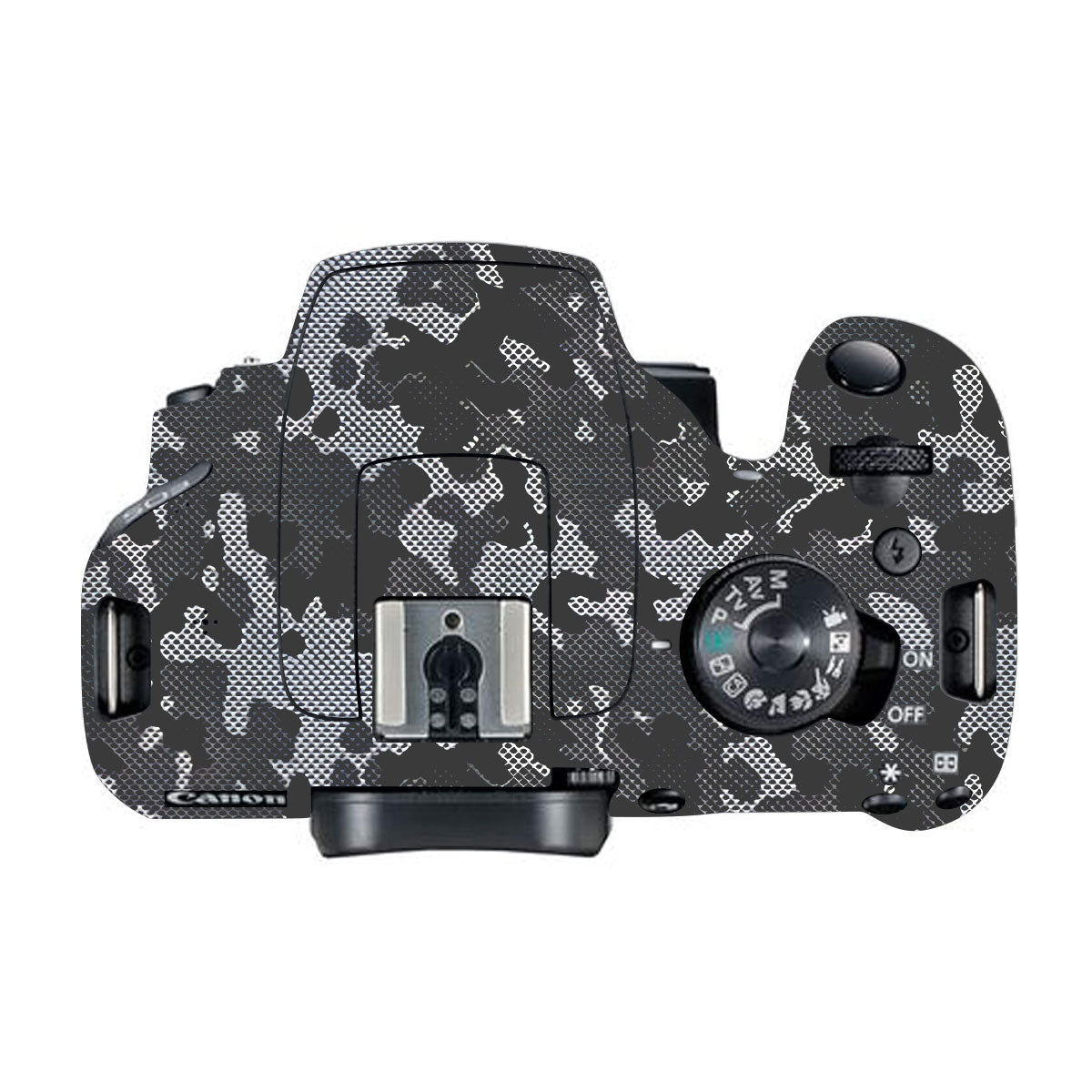 Stealth Grey Camo Canon EOS 200D Camera Skins