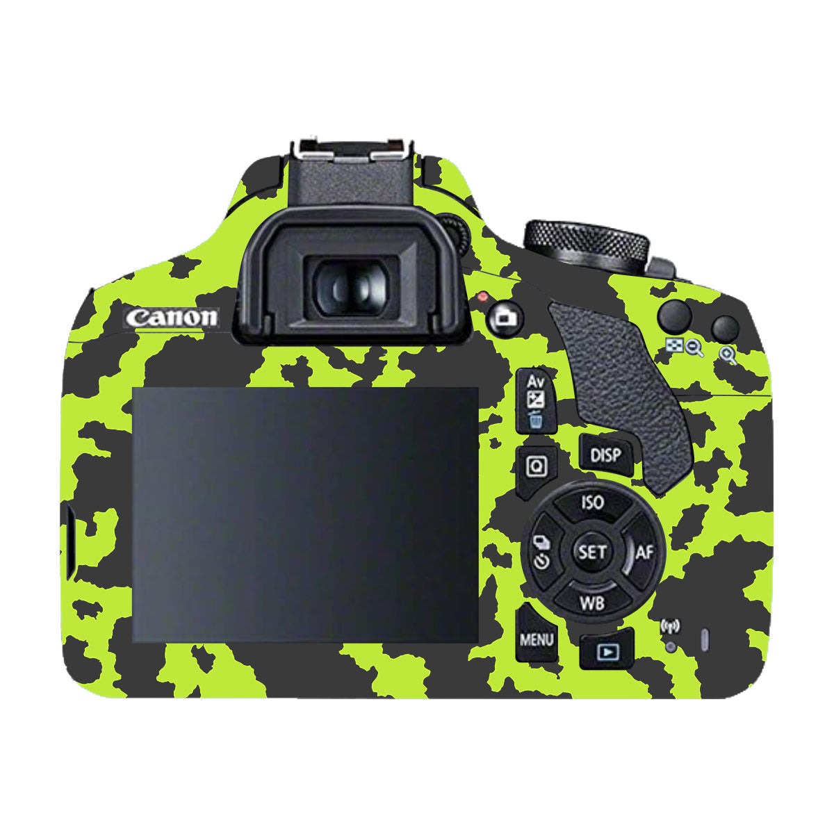 Neon Green Splatter Canon EOS 200D Camera Skins