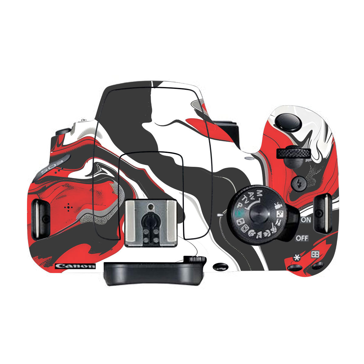 Scarlet and White Motion Canon EOS 200D Camera Skins