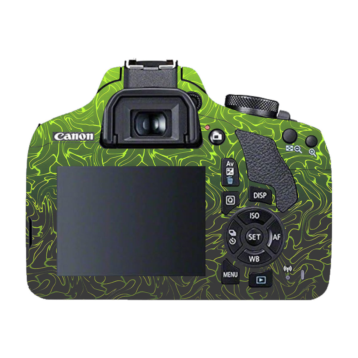 Lime Yellow to Black Gradient Canon EOS 200D Camera Skins