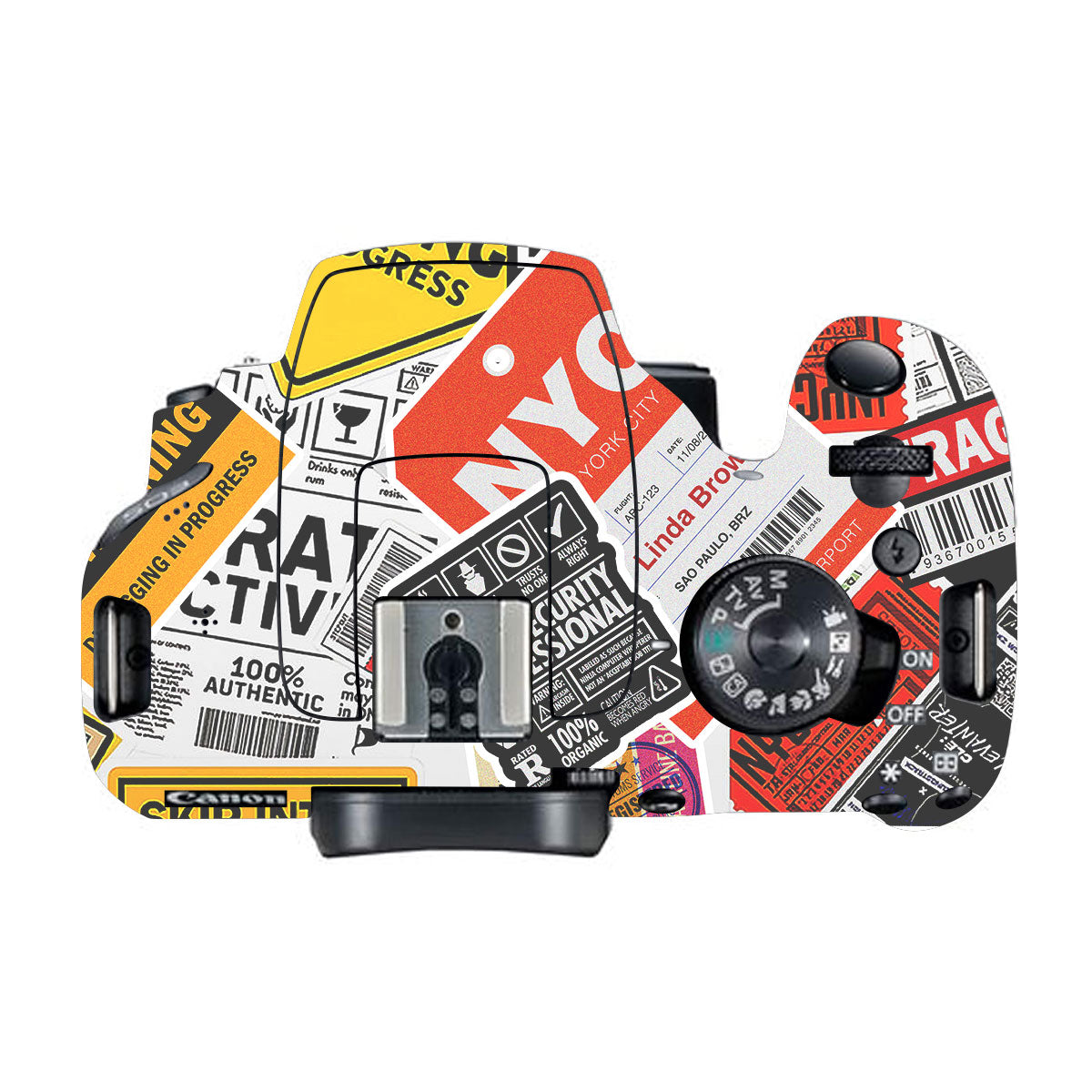 Tech Aesthetic Sticker Collage Canon EOS 200D Camera Skins