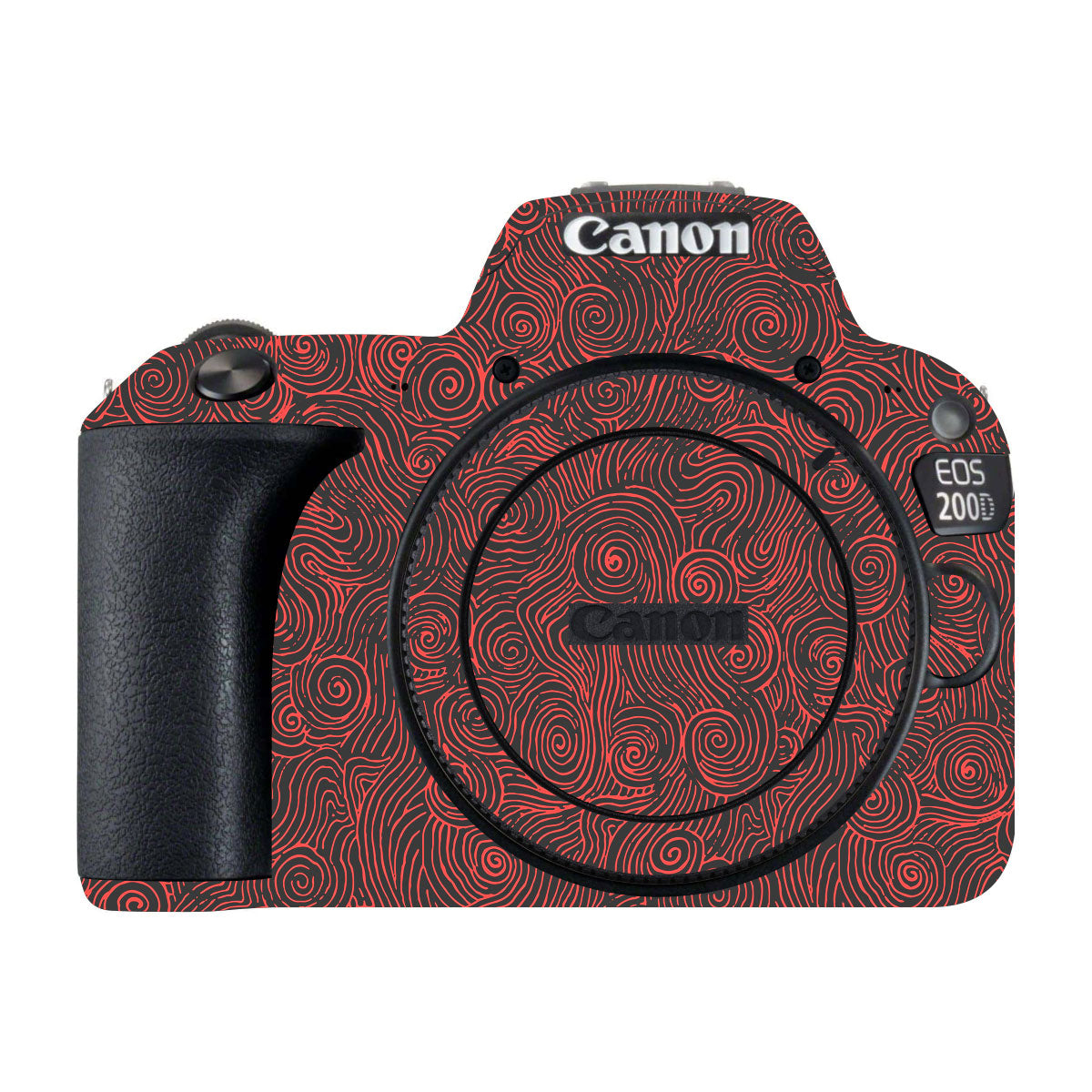 Red Spirals Canon EOS 200D Camera Skins