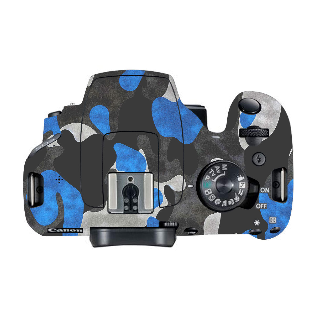 Blue Grey Camo Canon EOS 200D Camera Skins