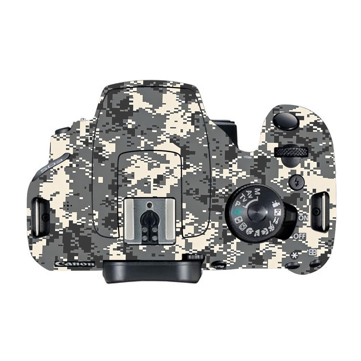 Grey Black Pixel Canon EOS 200D Camera Skins