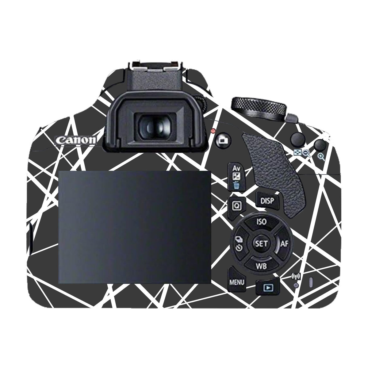 Mono Grid Canon EOS 200D Camera Skins