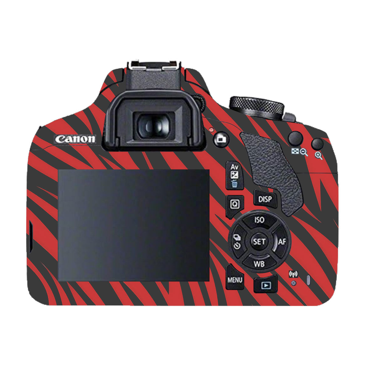Red and Black Stripes Canon EOS 200D Camera Skins