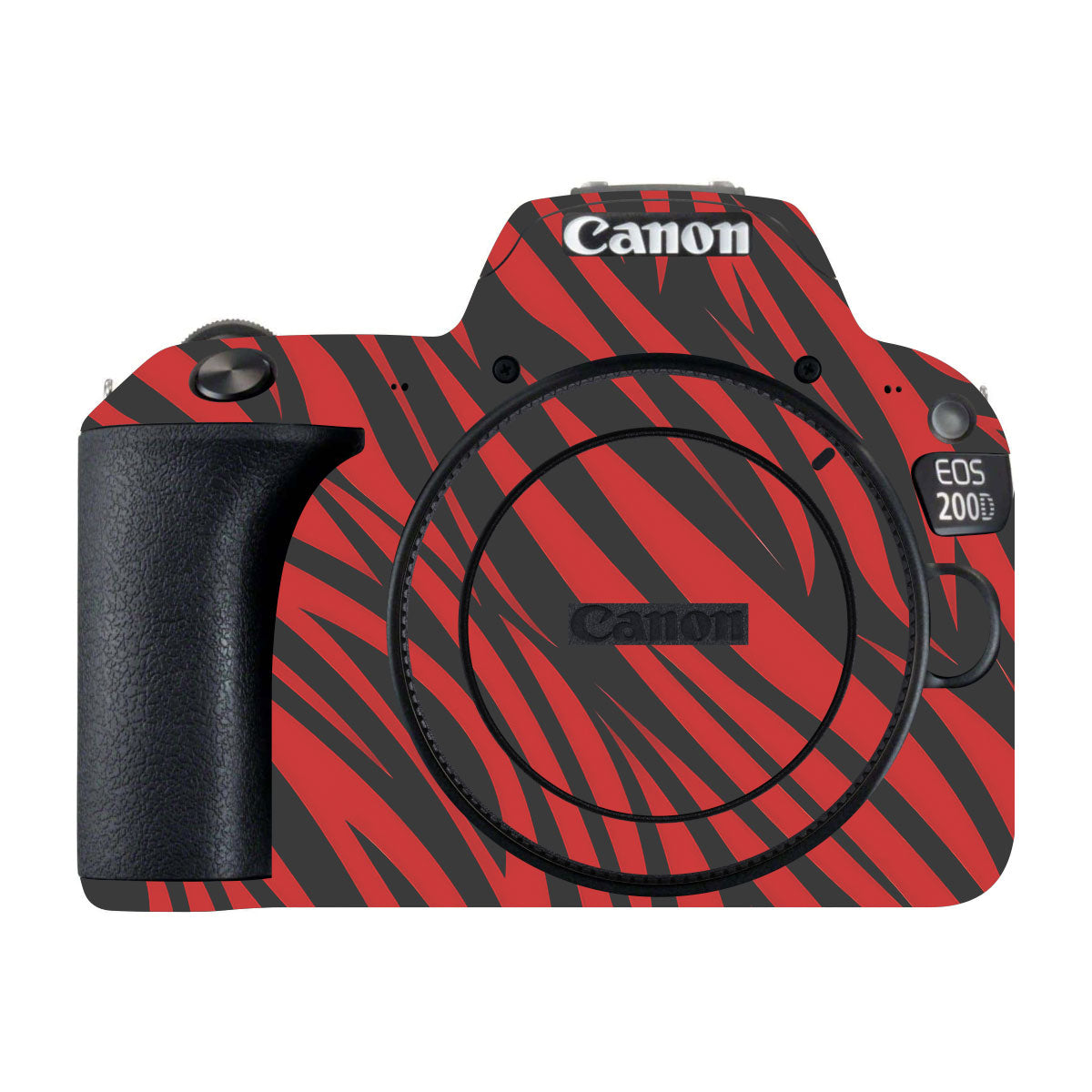 Red and Black Stripes Canon EOS 200D Camera Skins