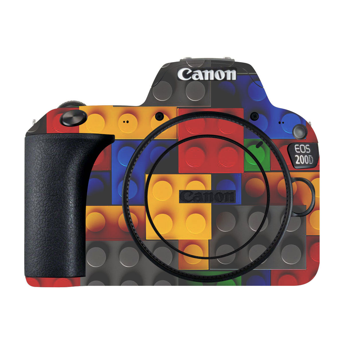 Colorful LEGO Brick Wall Pattern Canon EOS 200D Camera Skin