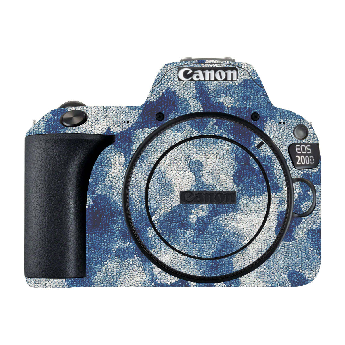 Blue Watercolor Fabric Canon EOS 200D Camera Skin