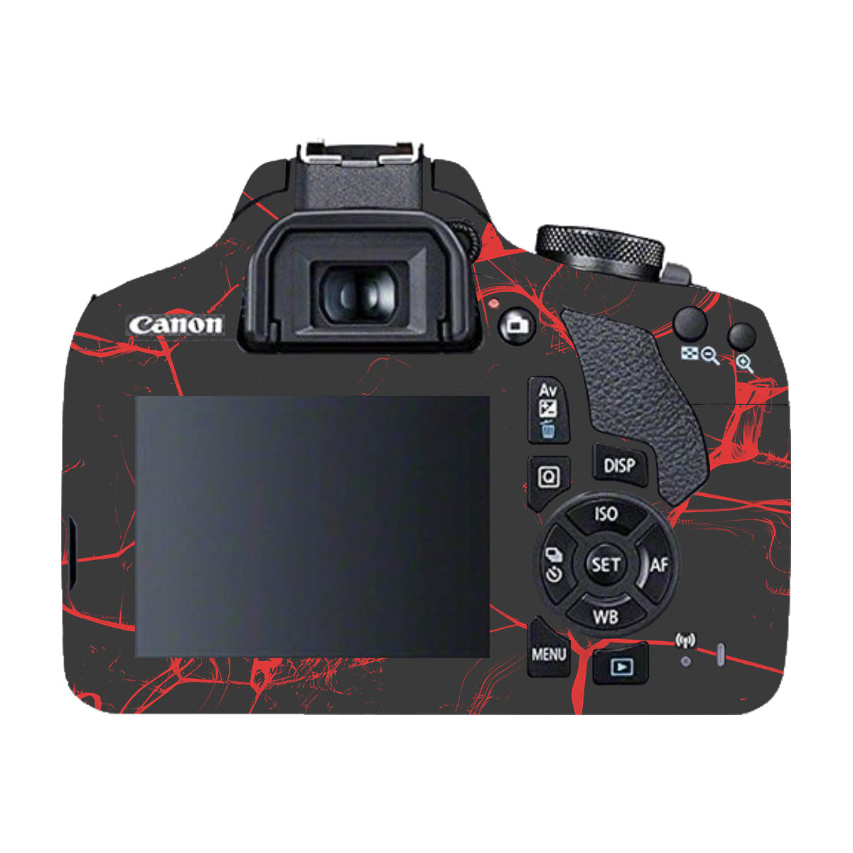 Red Neural Grid Canon EOS 200D Camera Skin