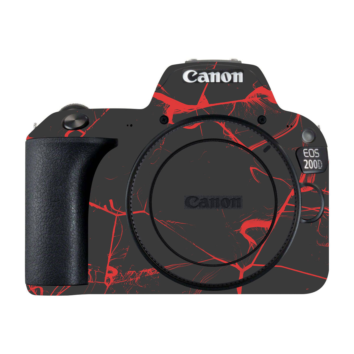 Red Neural Grid Canon EOS 200D Camera Skin
