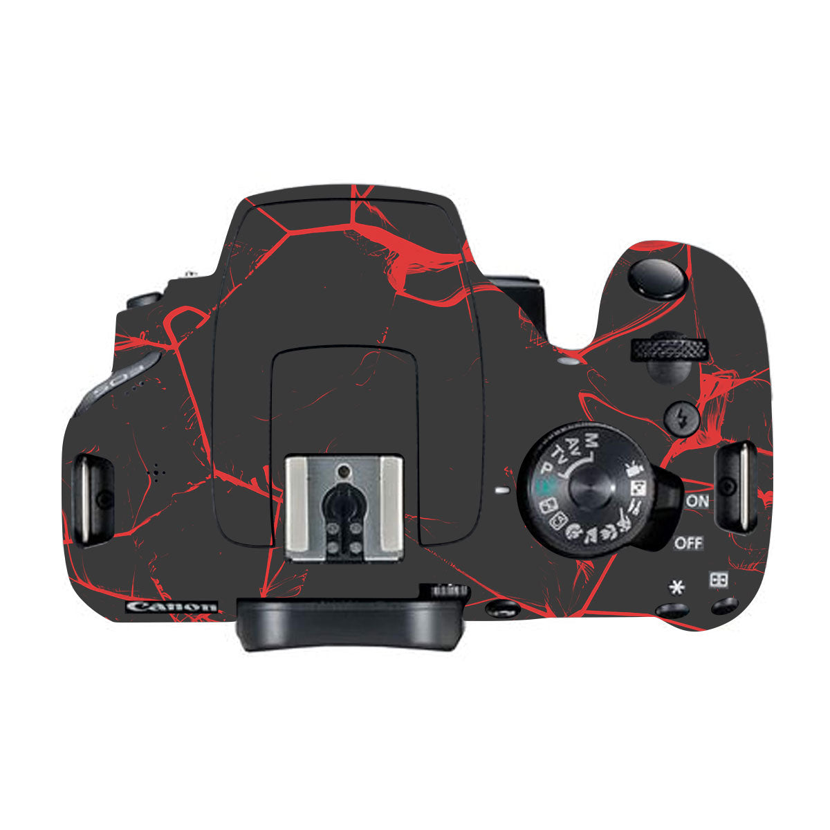 Red Neural Grid Canon EOS 200D Camera Skin