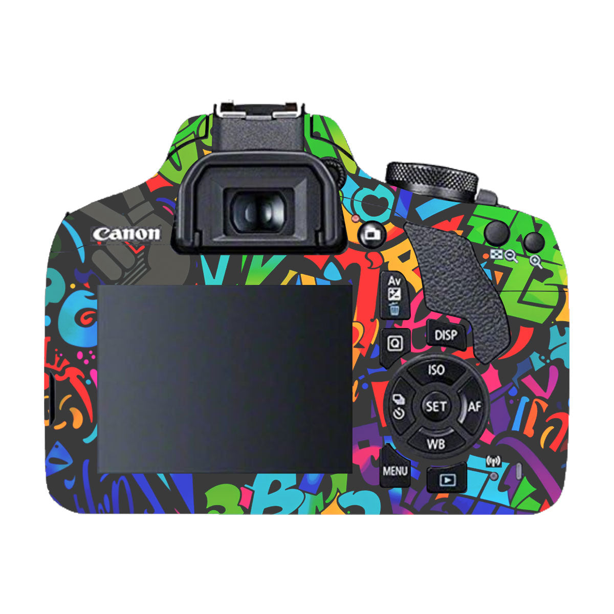 Colorful Urban Street Art Lettering Canon EOS 200D Camera Skin