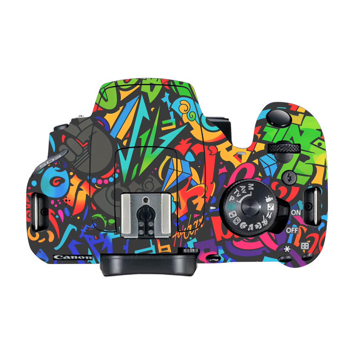 Colorful Urban Street Art Lettering Canon EOS 200D Camera Skin