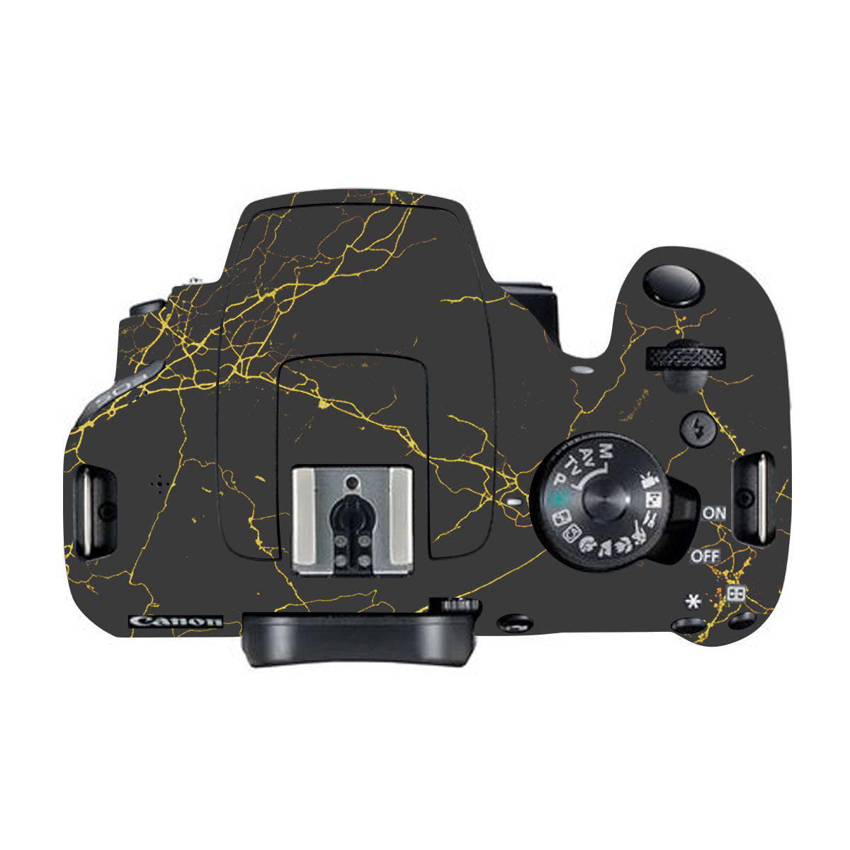 Electric Gold Veins Canon EOS 200D Camera Skin