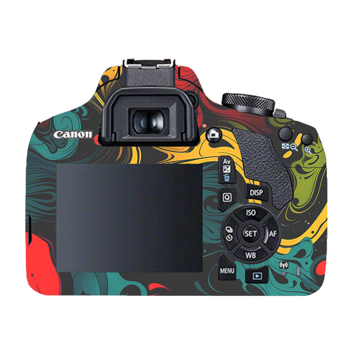 Psychedelic Color Swirl Canon EOS 200D Camera Skin
