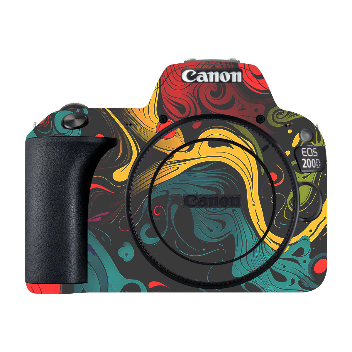 Psychedelic Color Swirl Canon EOS 200D Camera Skin