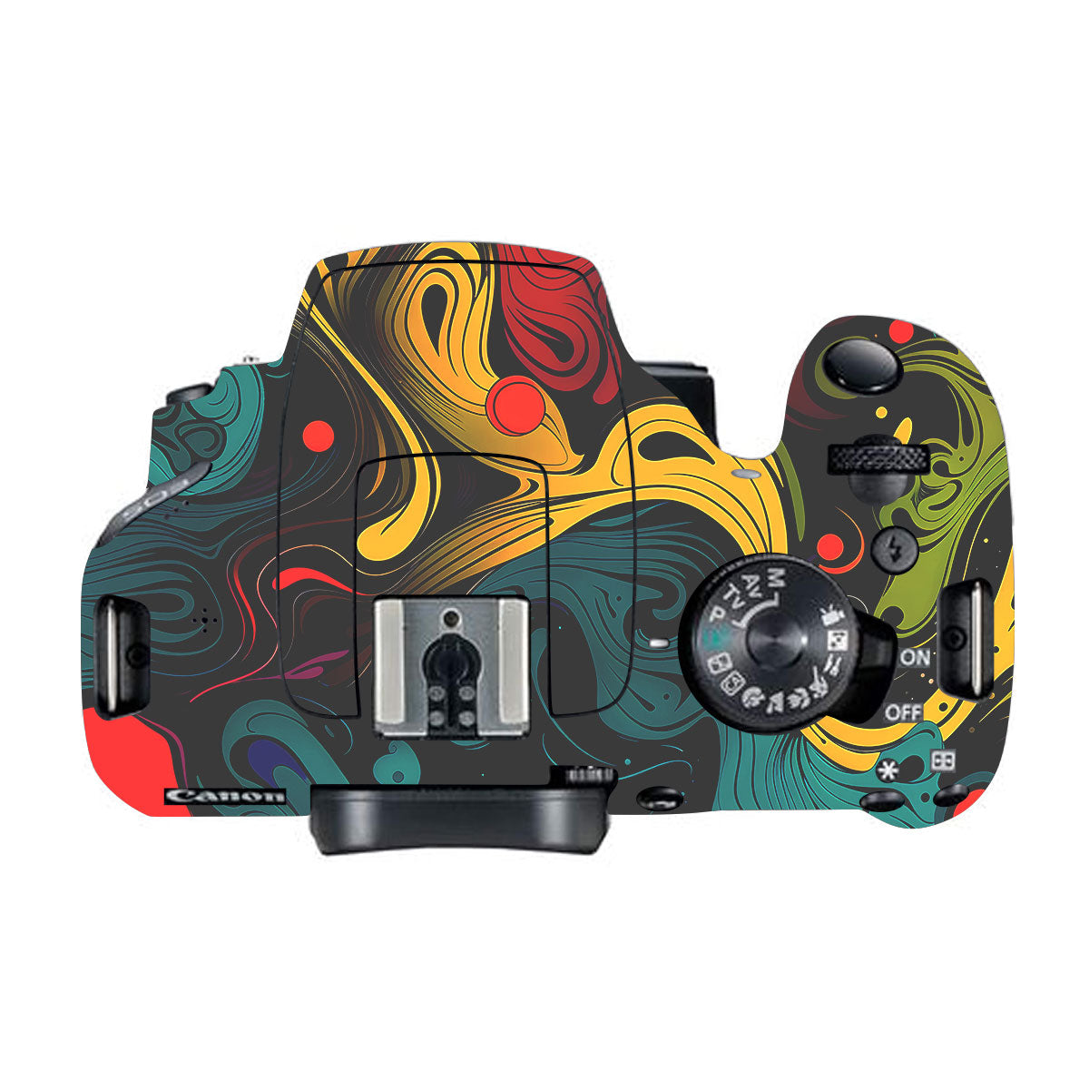 Psychedelic Color Swirl Canon EOS 200D Camera Skin