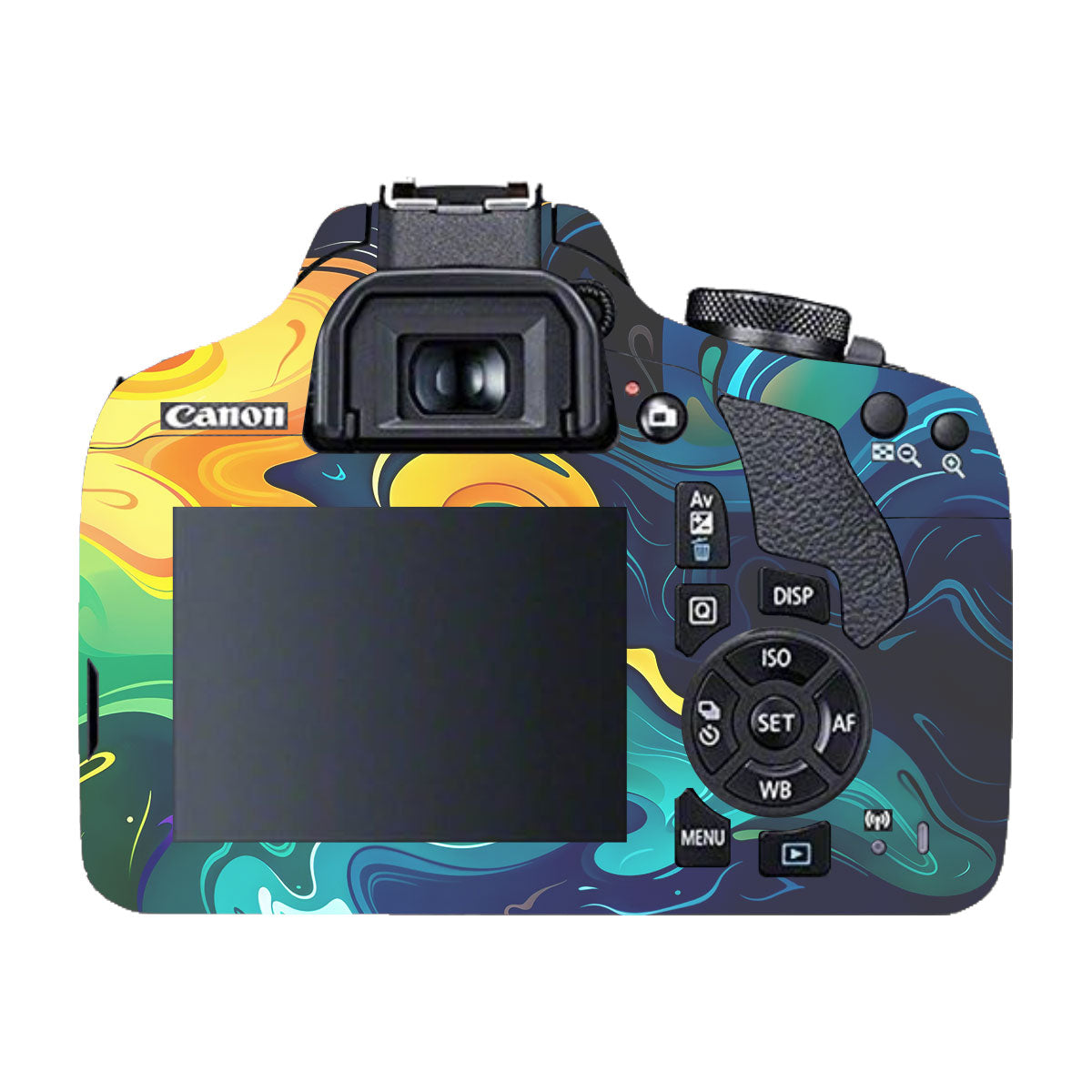 Rainbow Liquid Fusion Canon EOS 200D Camera Skin