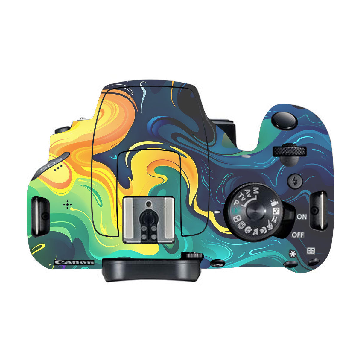 Rainbow Liquid Fusion Canon EOS 200D Camera Skin
