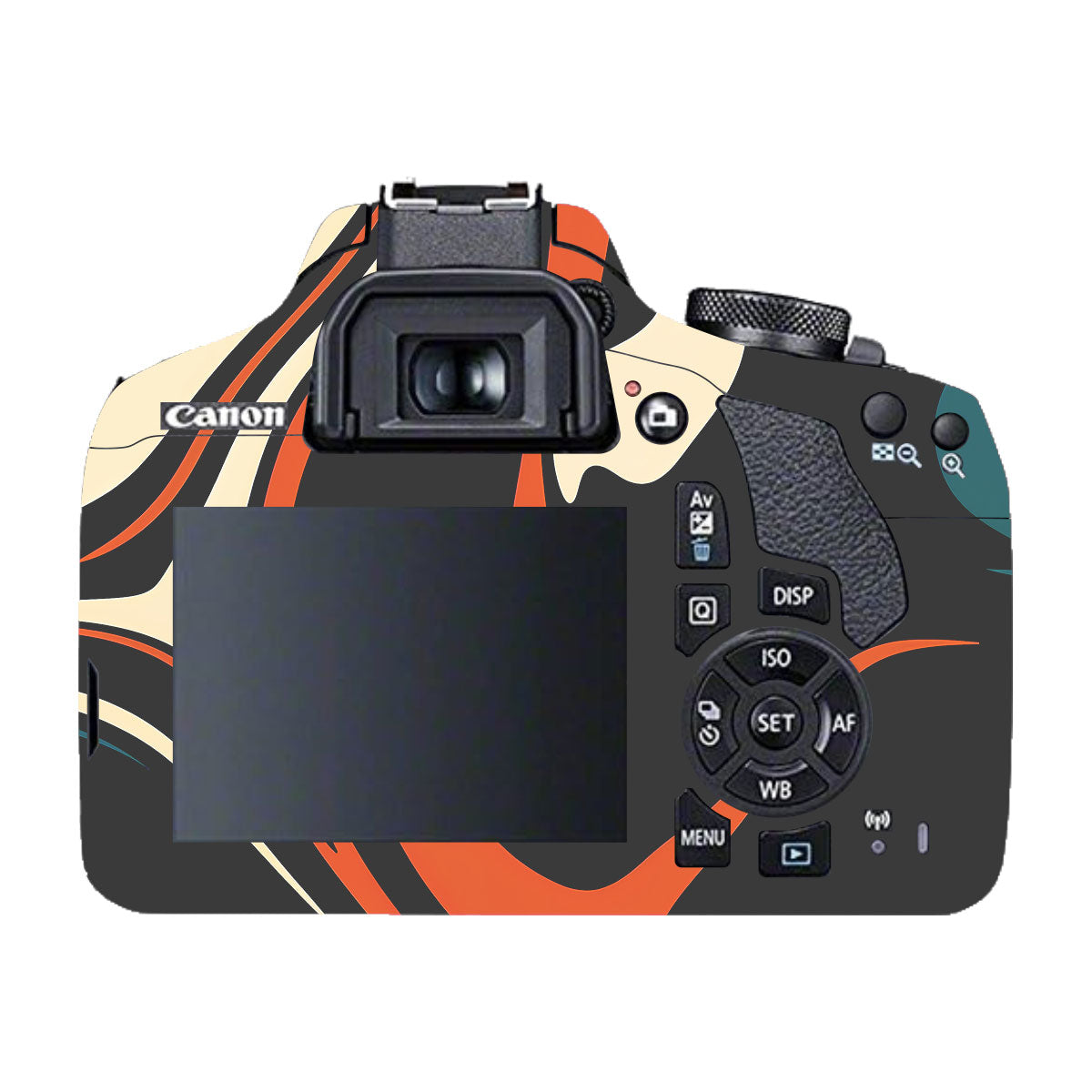 Mid-Century Abstract Swirl Canon EOS 200D Camera Skin
