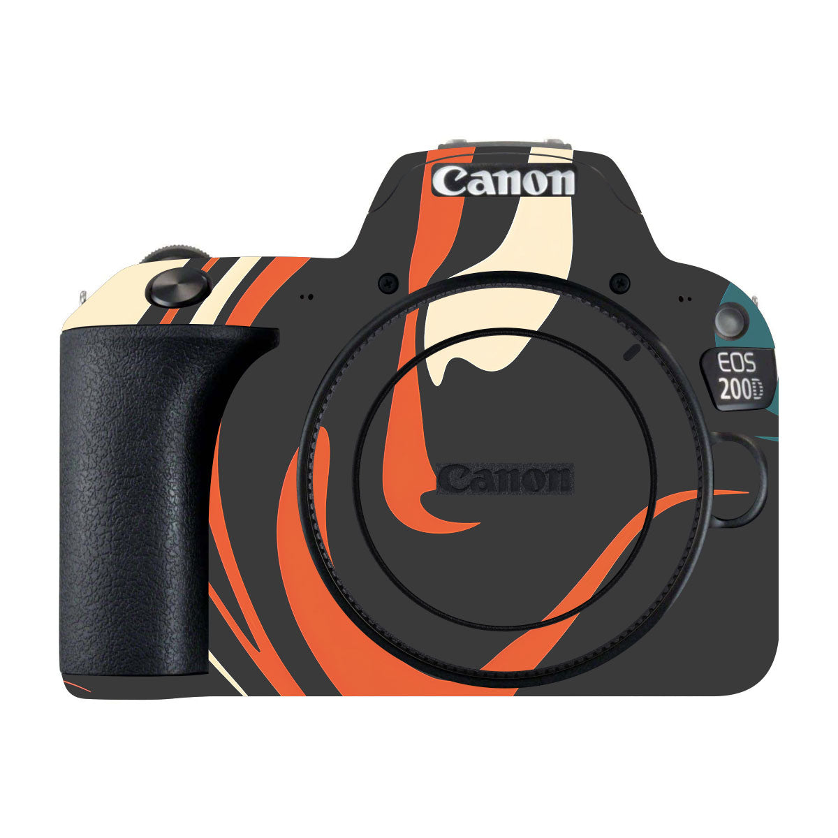 Mid-Century Abstract Swirl Canon EOS 200D Camera Skin