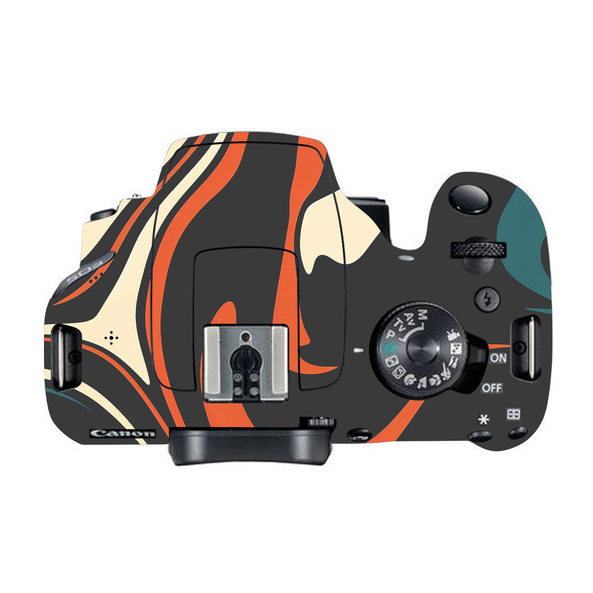 Mid-Century Abstract Swirl Canon EOS 200D Camera Skin