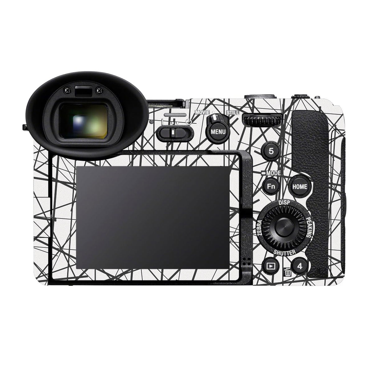 Textured Electric Blue Chaos Sony FX2 Camera Skin