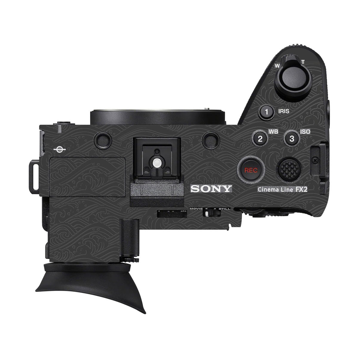 Textured Crimson Wave Sony FX2 Camera Skin