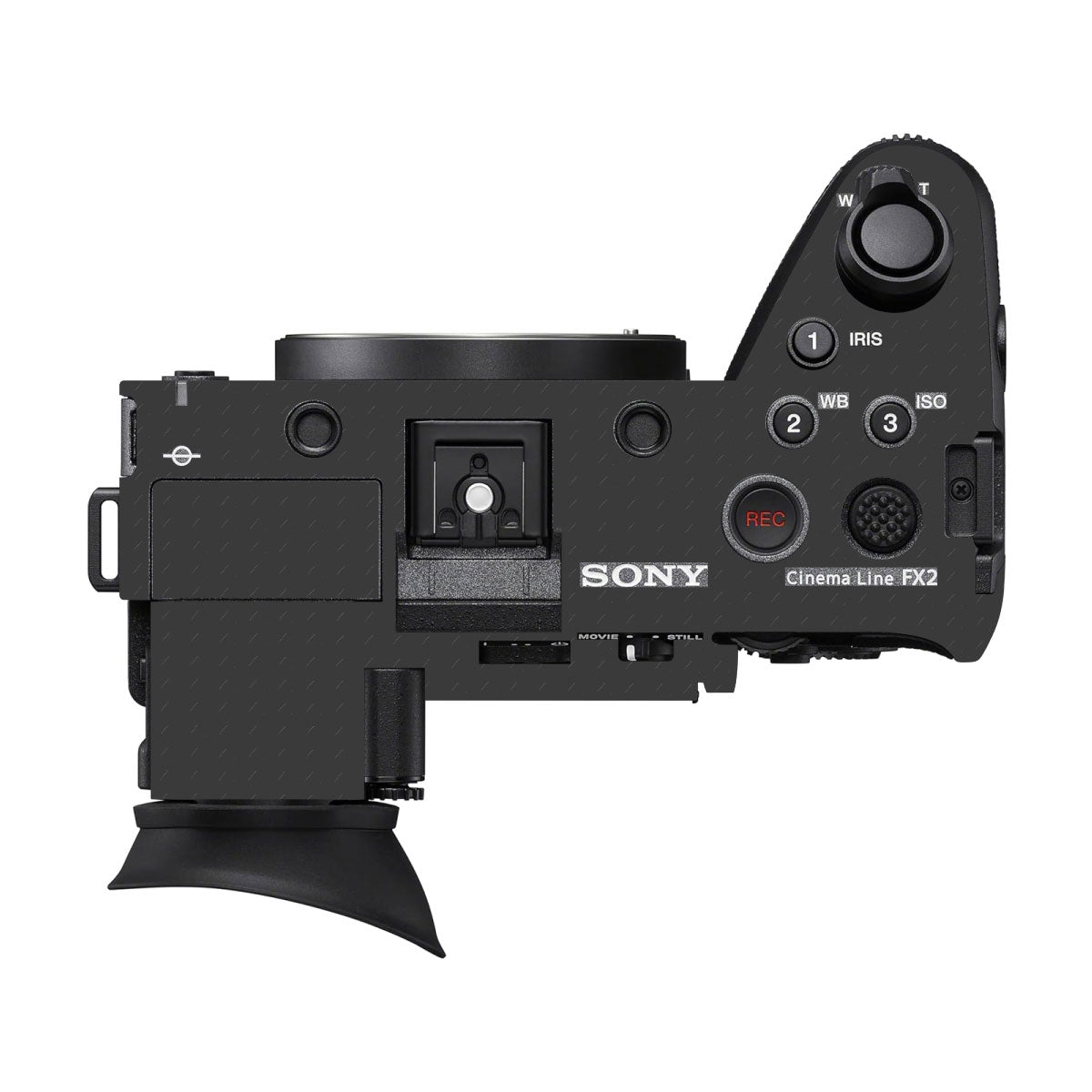Textured Black Iron Plate Sony FX2 Camera Skin