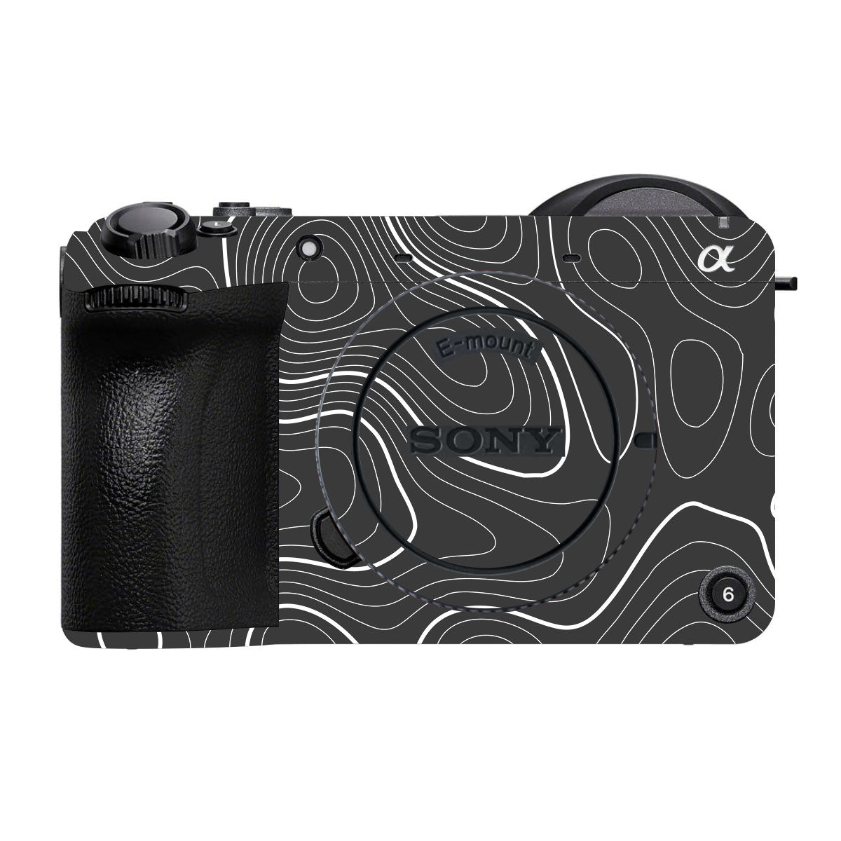 Grayscale Topographic Lines Sony FX2 Camera Skins