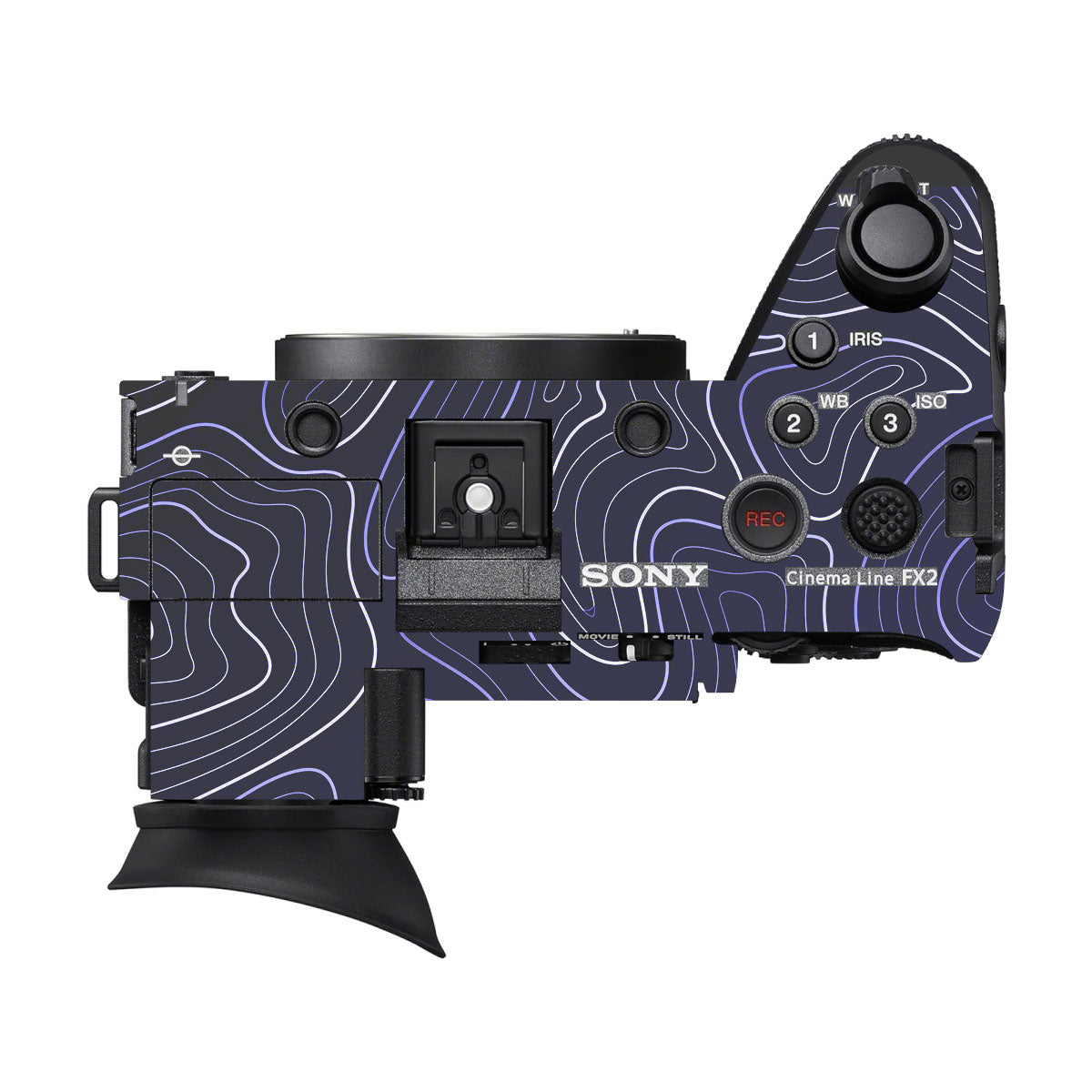 Deep Blue Contour Sony FX2 Camera Skins