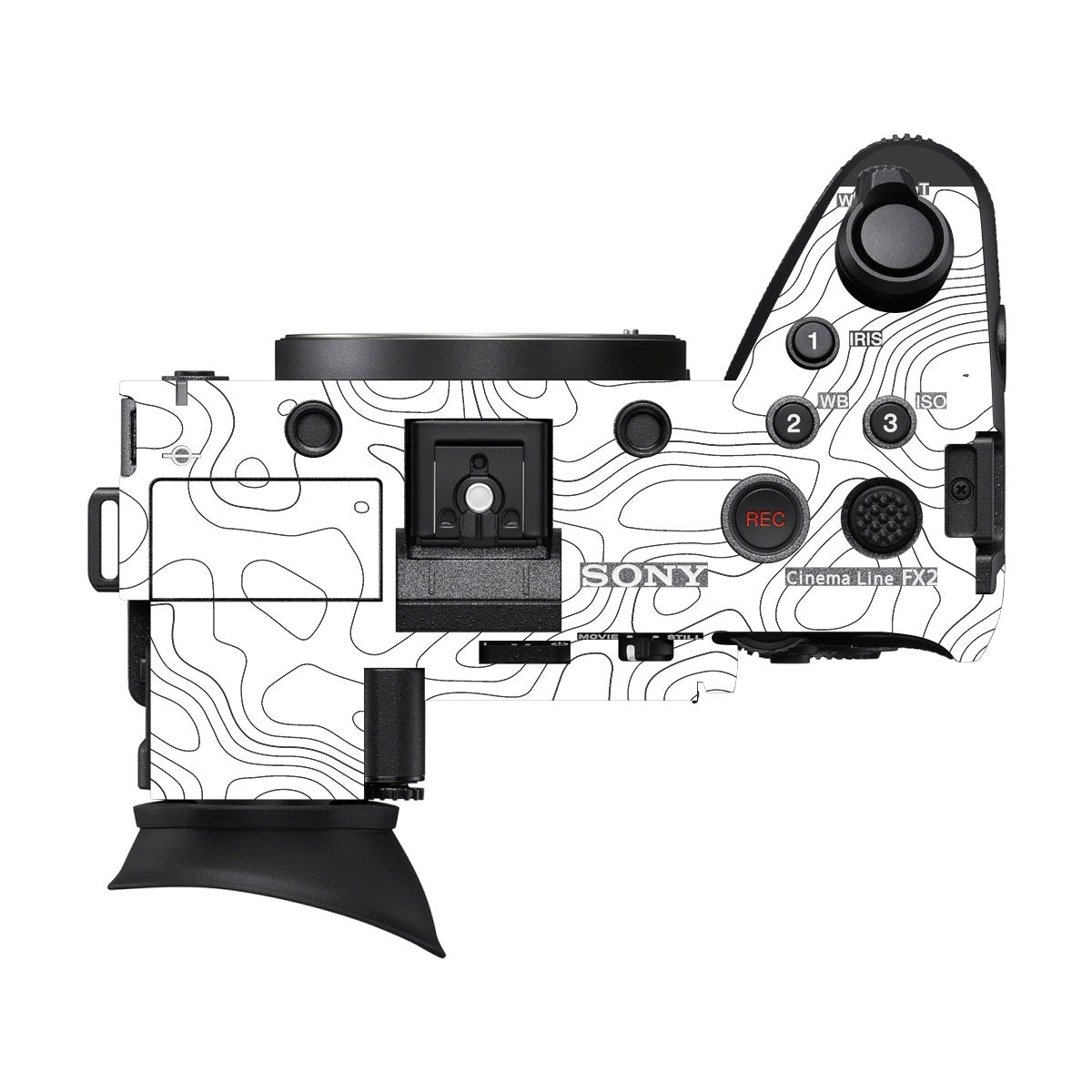 White Contour Design Sony FX2 Camera Skins