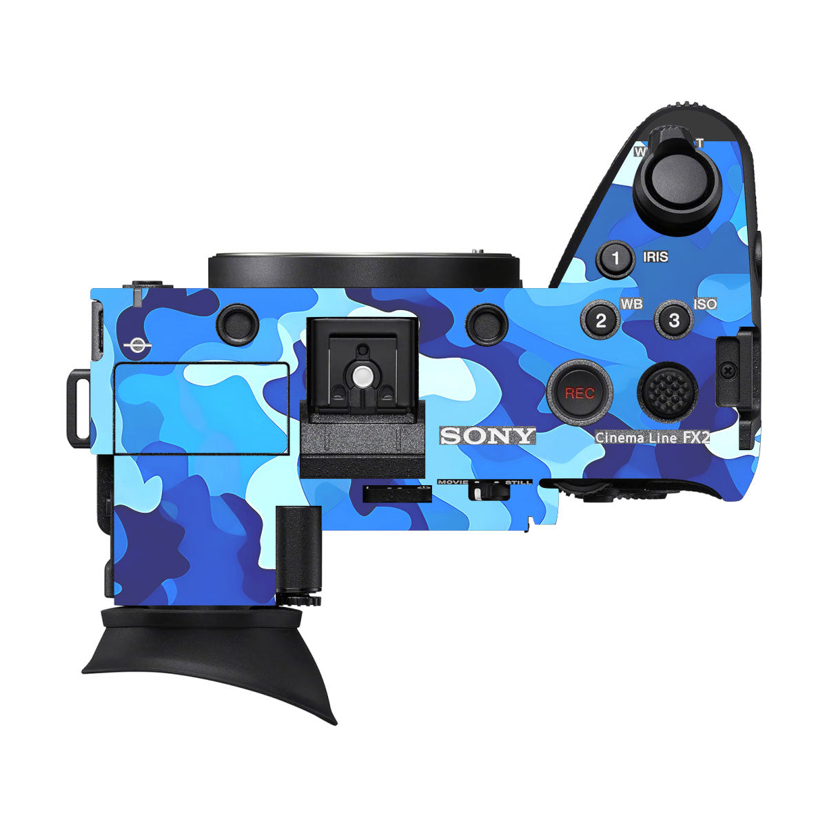 Arctic Blue Camo Pattern Sony FX2 Camera Skins