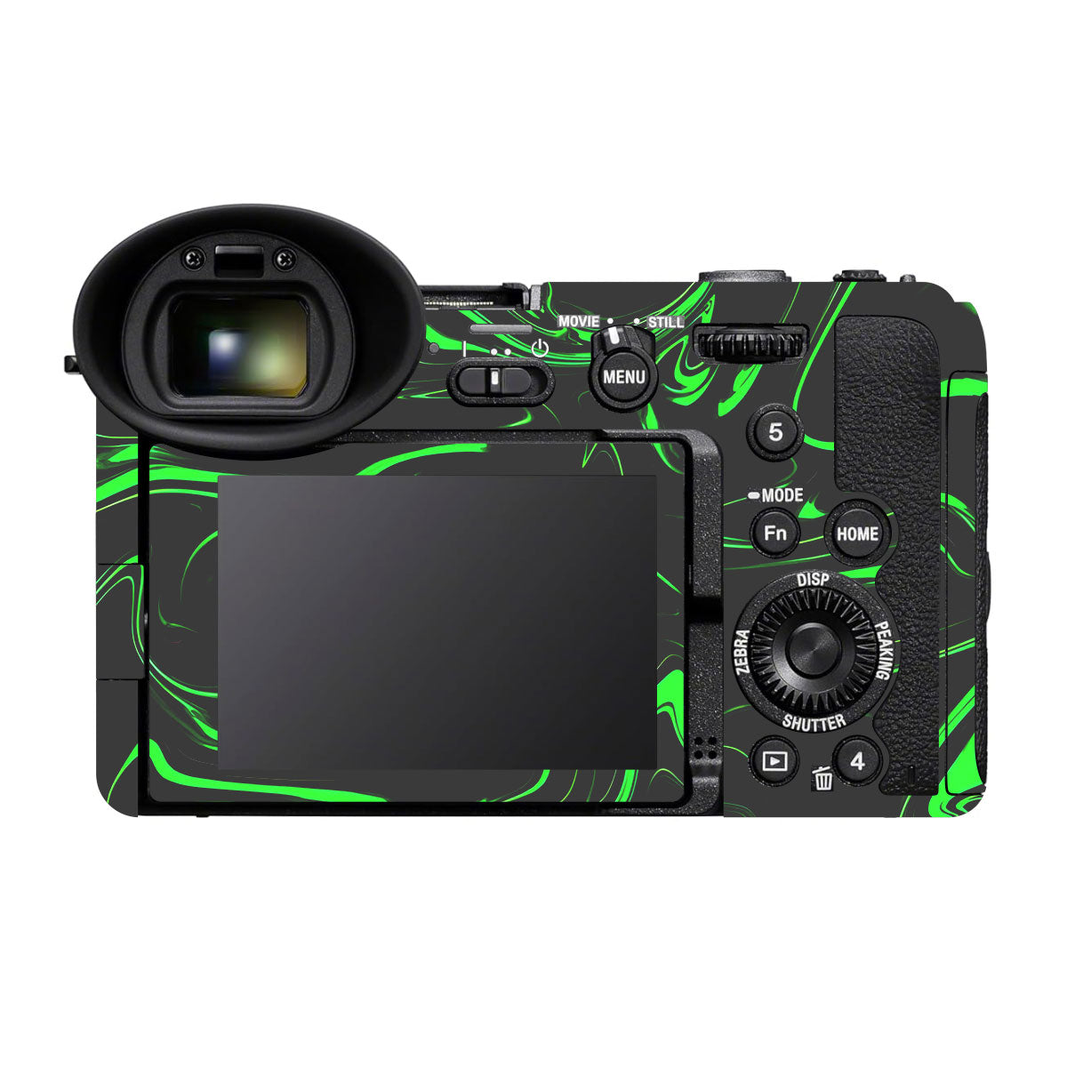 Green Liquid Pattern Sony FX2 Camera Skins
