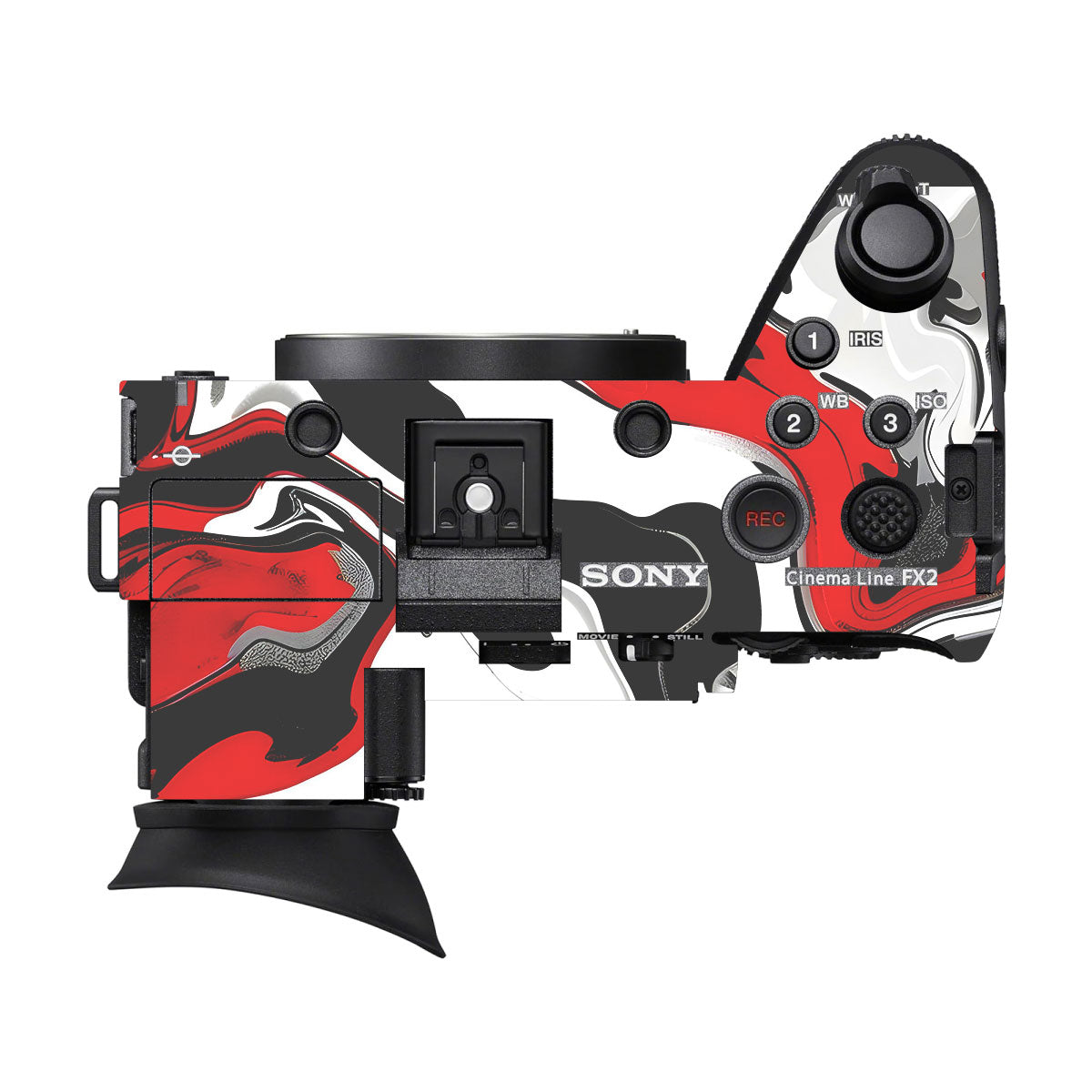 Scarlet and White Motion Sony FX2 Camera Skins
