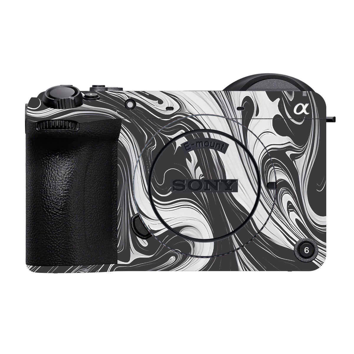 Black and White Marble Sony FX2 Camera Skins