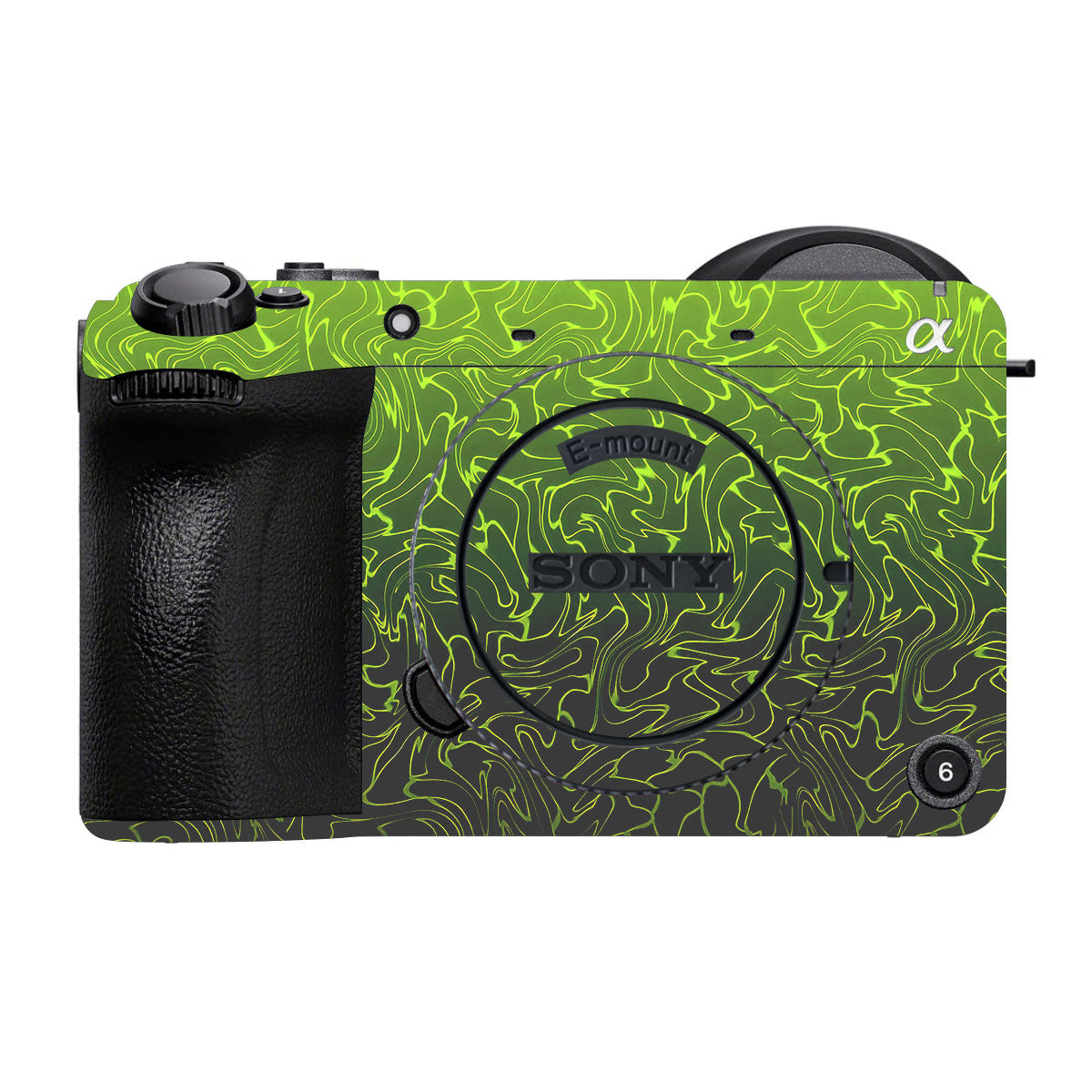 Lime Yellow to Black Gradient Sony FX2 Camera Skins
