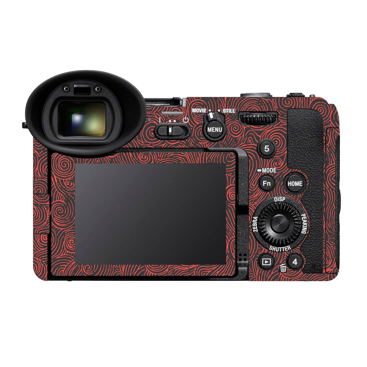 Red Spirals Sony FX2 Camera Skins