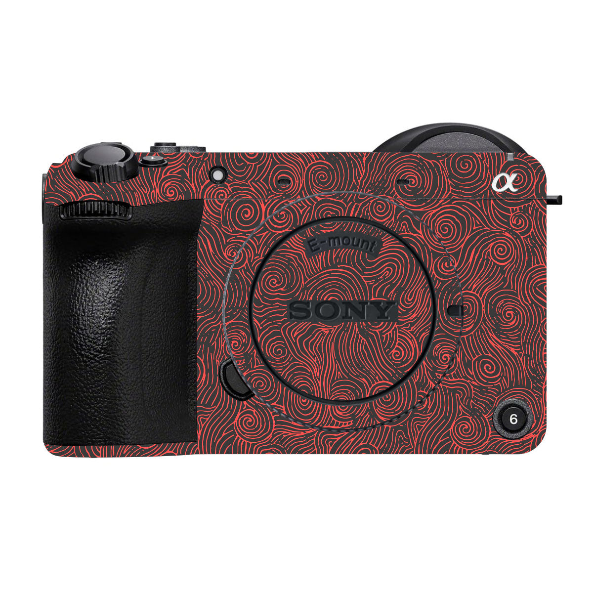 Red Spirals Sony FX2 Camera Skins